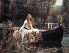 Original picture of The Lady of Shallot 1888 by John William Waterhouse (left)