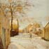 Reproduction oil painting examples #167 A Village Street in Winte, 1893 by Alfred Sisley and copied by PaintingsPal painter WXD
