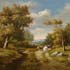 Reproduction oil paintings #199 Classical Countryside Landscape recreated by PaintingsPal artist PS Pu in 2004