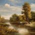 Reproduction oil paintings #200 Classical Countryside Landscape recreated by PaintingsPal artist PS Pu in 2004