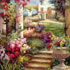 Oil painting reproduction #28 Garden in impressionism style