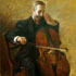 Oil painting reproduction #47 The Cello Player by Thomas Eakins