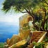 Oil painting reproduction #53 Pergola in Amalfi by Carl Frederic Aagaard