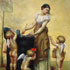 Oil painting reproduction #97 Menu du l' amour by Jean Ernest Aubert(French, 1824-1906)