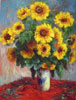 stock oil painting reproductions #106 Sunflowers by Claude Monet and reproduced by PaintingsPal Painter J Tan (sold)
