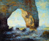 stock oil painting reproduction #108 Rock Arch West of Etretat by Claude Monet reproduced by PaintingsPal Painter TJ (sold)