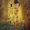 stock reproduction oil painting #153 The Kiss by Klimt reproduced by PaintingsPal painter LJH (sold)