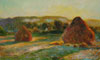 Stock oil painting reproductions #175 Haystacks in Autumn by Monet and reproduced by PaintingsPal artist J Tan (sold)
