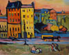 Stock oil paintings #176 Houses in Munich by Kandinsky