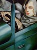 Reproduction oil paintings in stock #191 Self Portrait in Green Bugatti 1925 by Tamara de Lempicka reproduced by PaintingsPal painter LJH (sold)