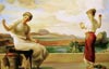 Oil paintings in stock stk200 Winding the Skein Lord Frederic Leighton (sold)