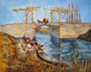 Masterpiece reproduction #212 The Langlois Bridge with the Washing Women by Vincent van Gogh