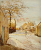 Masterpiece oil painting reproductions #231 A Village Street in Winter by Sisley (sold)
