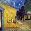 stock painting #268 The Cafe Terrace in Arles at Night by Van Gogh reproduced by PaintingsPal artist WXD