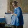 stock painting #269 Woman in Blue Reading A Lette by Jan Vermeer reproduced by JZY