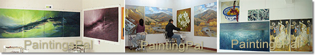 +3,000 oil paintings for hotel, interior designers, entertainment environments etc