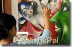 PaintingsPal Painter #2 with 5 years hand-on experience, specializing in oil paintings in abstract and contemporary styles, and has done herself more than 300 pieces of oil painting reproductions