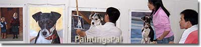 PaintingsPal Portrait Artists making dog portrait paintings