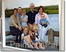 Oil painting process of Photo to hand-painted portrait (step 3)