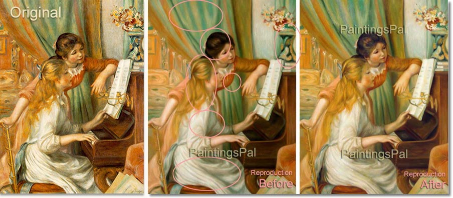 Painting demonstration of Renoir's painting Two Young Girls at the Piano
