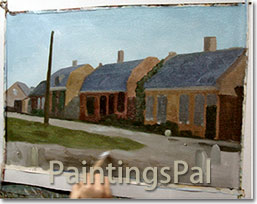 Oil painting process of The Night Watch by Rembrandt van Rijn (step 2)