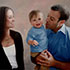 Photo to painting sample #212 a family of three