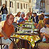 oil painting from photo sample #258 a street in Italy