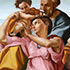 Oil painting reproduction #281 Holy Family(Tondo Doni) by Michelangelo