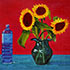 Reproductions in oil sample #291 Three Sunflowers and a Bottle of Water by David Hockney