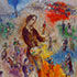 Oil painting reproductions sample #292 Le Peintre a la fete by Marc Chagall