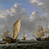 Oil painting reproduction #418 A States Yacht From the Admirality of Amsterdam by Willem van de Velde
