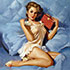Reproduction samples famous oil painting #425 A pin-up girl by Gil Elvgren