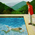 Reproduction sample of oil paintings #247 David Hockney's Pool with Two Figures 1972